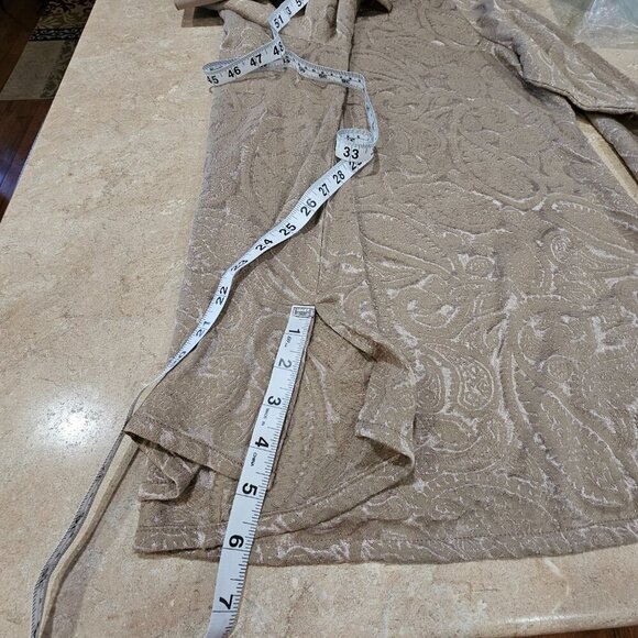 Women's SOFT SURROUNDINGS Paisley Blouse Tan Semi Sheer Style 27364 Size Large - Picture 8 of 8